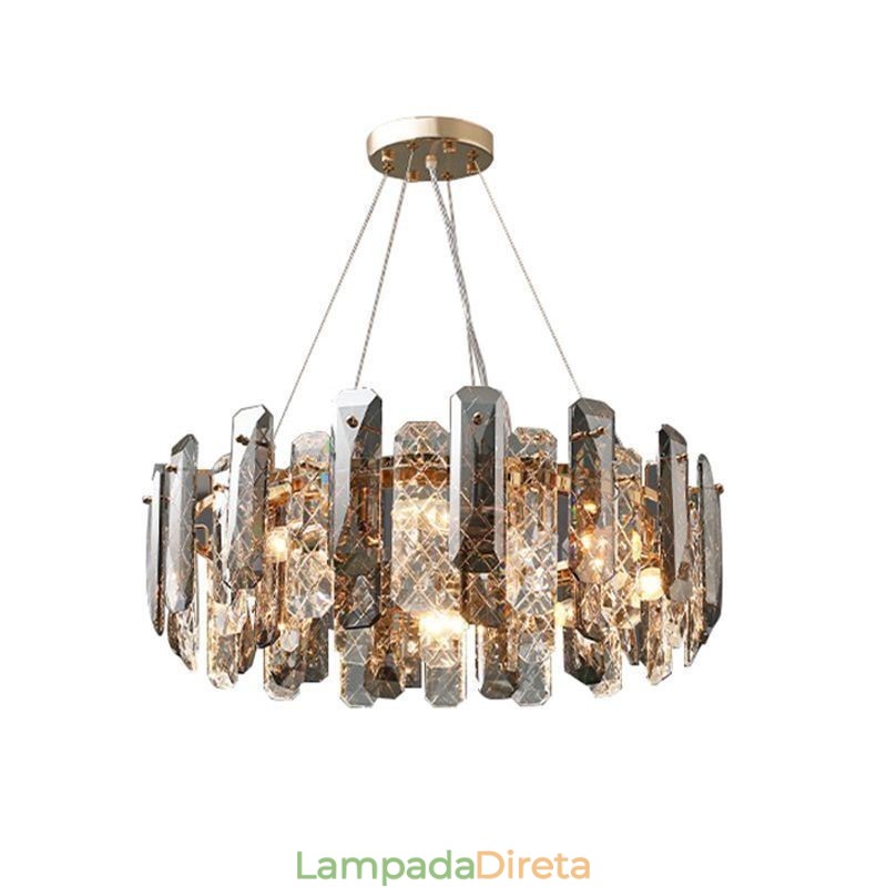 Luminária pendente de vidro europeia de luxo