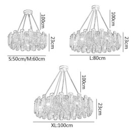 Luminária pendente de vidro europeia de luxo
