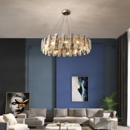 Luminária pendente de vidro europeia de luxo