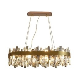 Lustre de luxo leve pós-moderno de vidro pendente