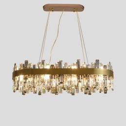Lustre de luxo leve pós-moderno de vidro pendente