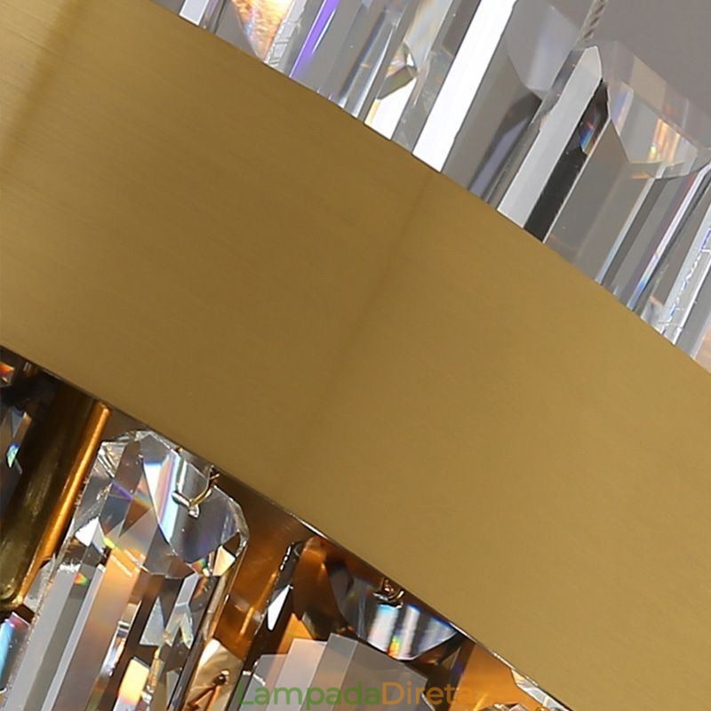 Lustre de luxo leve pós-moderno de vidro pendente