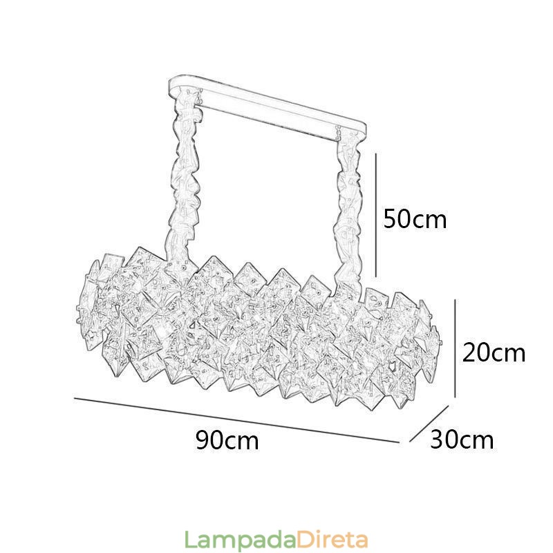 Lustre de vidro europeu, iluminação criativa e luxuosa