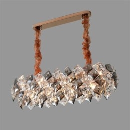 Lustre de vidro europeu, iluminação criativa e luxuosa