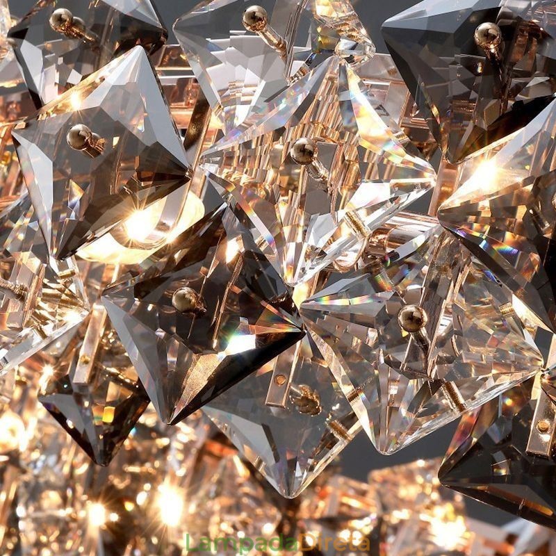 Lustre de vidro europeu, iluminação criativa e luxuosa