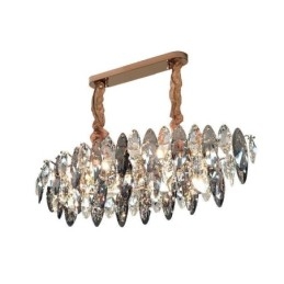 Luminária pendente de luxo leve decoração para casa lustre de vidro sala de estar