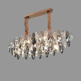 Luminária pendente de luxo leve decoração para casa lustre de vidro sala de estar