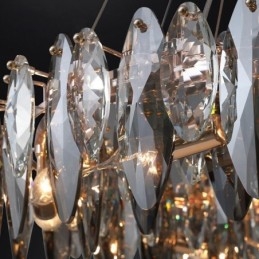 Luminária pendente de luxo leve decoração para casa lustre de vidro sala de estar