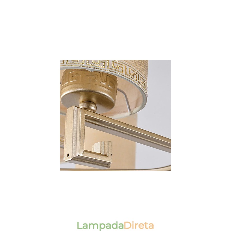 Lustre de estilo chinês Ferro Cobre Imitação Lâmpadas de Ar