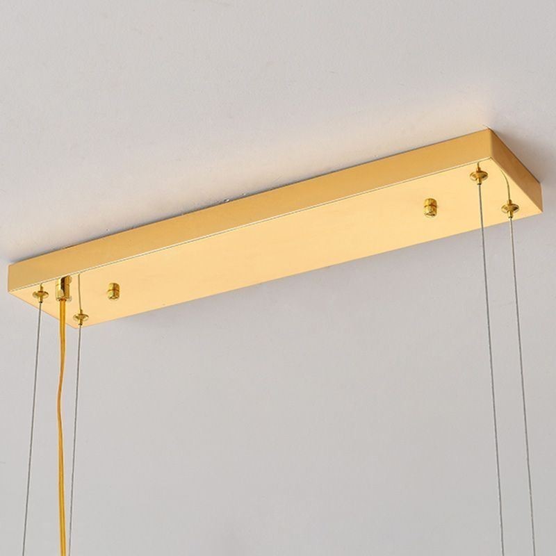 Lustre de vidro europeu em forma de leque com pingente de arte