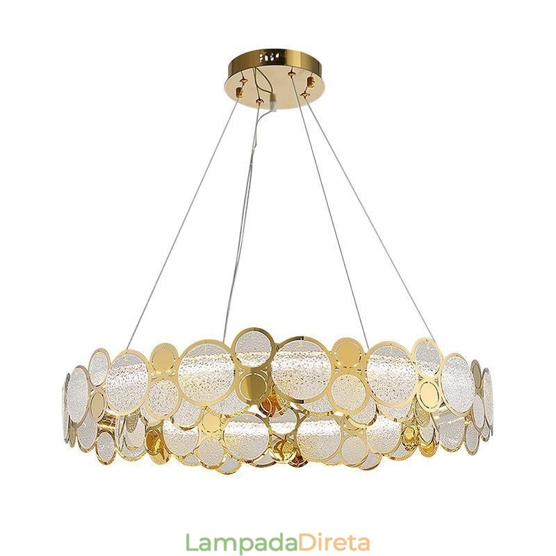 Lustre de vidro europeu Luz criativa Luz pendente de luxo