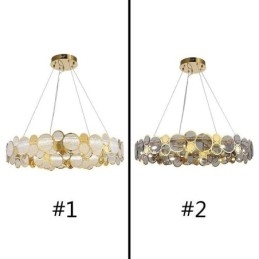 Lustre de vidro europeu Luz criativa Luz pendente de luxo