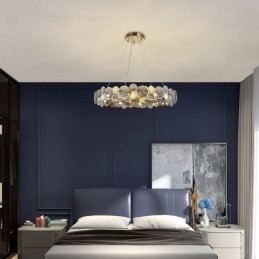 Lustre de vidro europeu Luz criativa Luz pendente de luxo