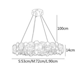Lustre de vidro europeu Luz criativa Luz pendente de luxo