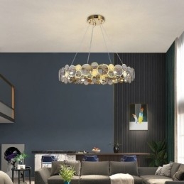 Lustre de vidro europeu Luz criativa Luz pendente de luxo