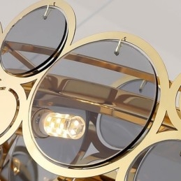 Lustre de vidro europeu Luz criativa Luz pendente de luxo