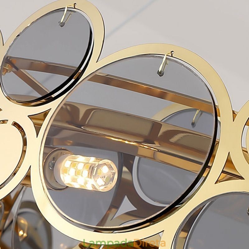 Lustre de vidro europeu Luz criativa Luz pendente de luxo