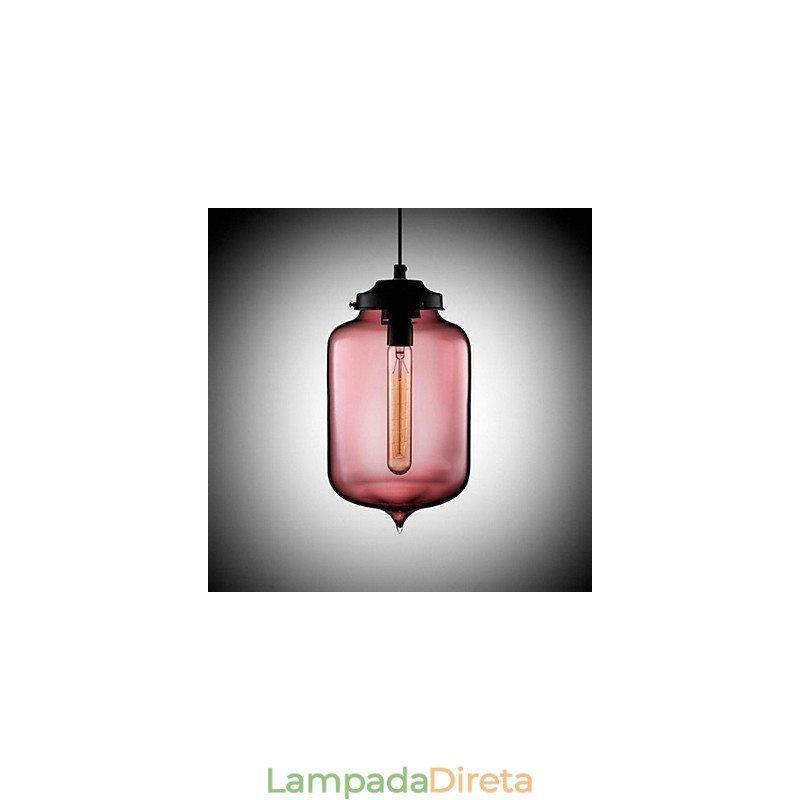 Pendente de design de garrafa 1 luz minimalista pintura de ferro