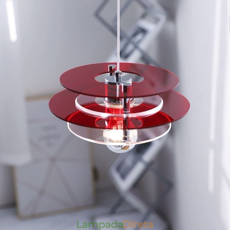Luminária pendente nórdica pós-moderna decoração acrílica luz suspensa