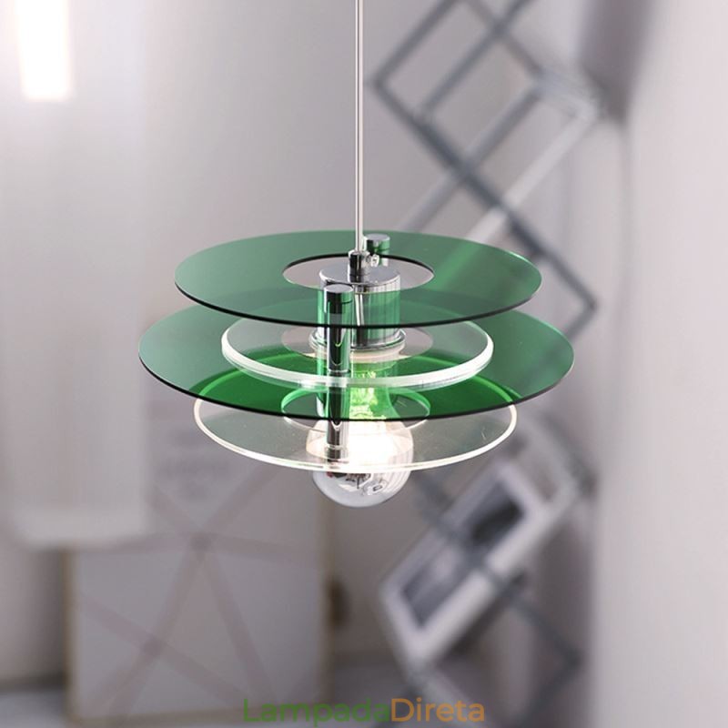 Luminária pendente nórdica pós-moderna decoração acrílica luz suspensa