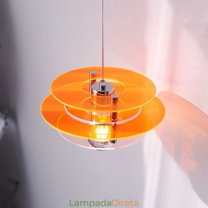 Luminária pendente nórdica pós-moderna decoração acrílica luz suspensa