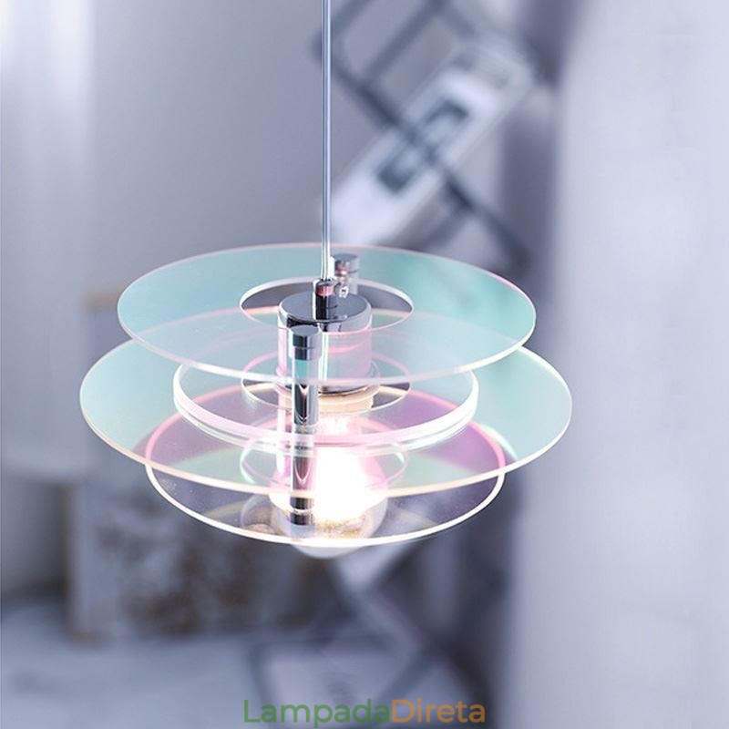 Luminária pendente nórdica pós-moderna decoração acrílica luz suspensa