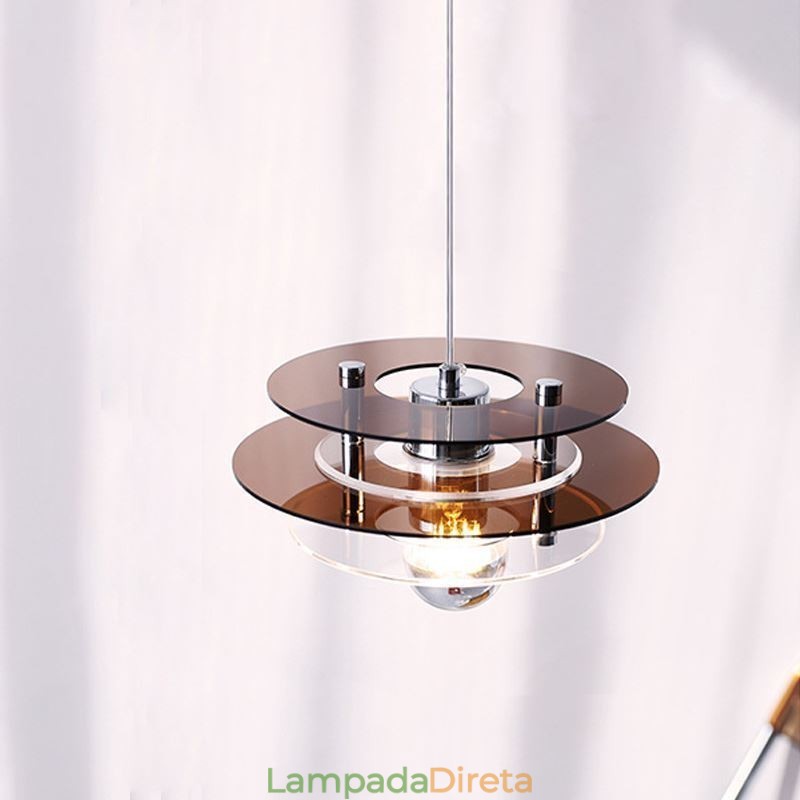 Luminária pendente nórdica pós-moderna decoração acrílica luz suspensa