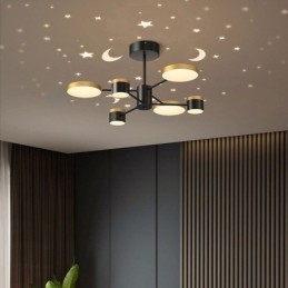 Lustre Estrela Projeção Pendente Luz