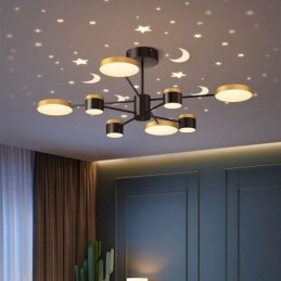 Lustre Estrela Projeção Pendente Luz