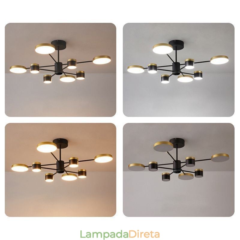 Lustre Estrela Projeção Pendente Luz