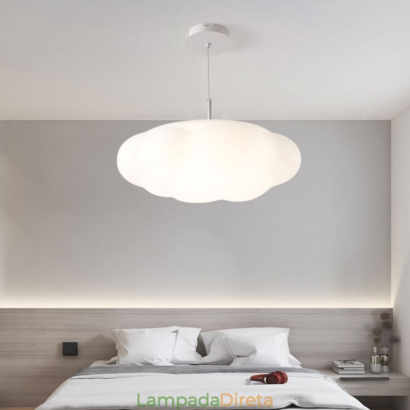 Luminária Pendente Criativa Luminária Pendente Nuvem Branca