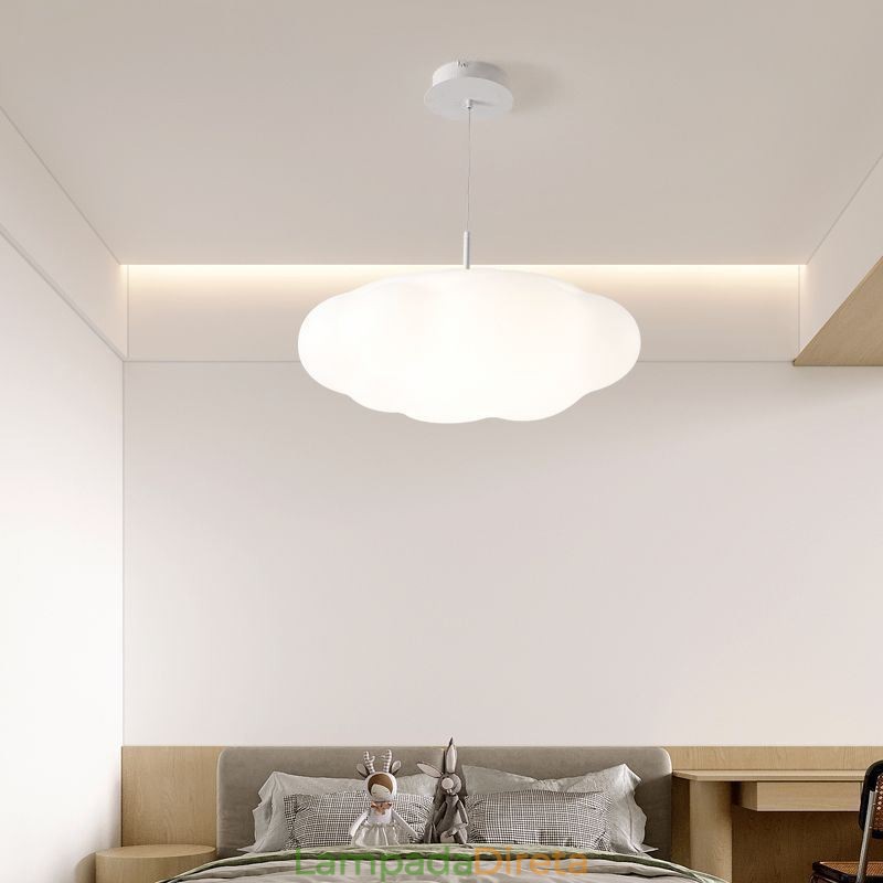 Luminária Pendente Criativa Luminária Pendente Nuvem Branca