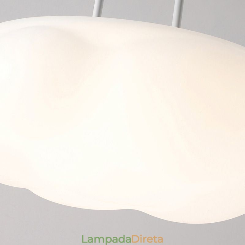 Luminária Pendente Criativa Luminária Pendente Nuvem Branca