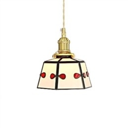 Luminária pendente de vidro colorida estilo japonês retrô decorativa de cabeceira