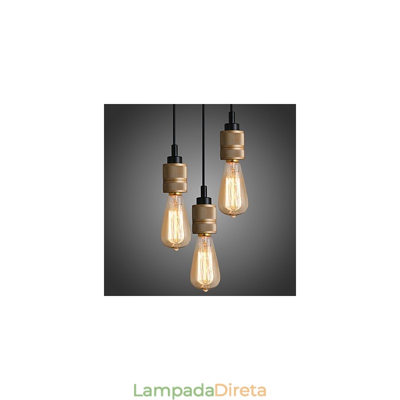 Lustre Mini Estilo Moderno Contemporâneo Metal