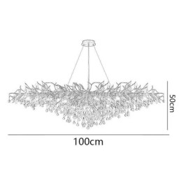 Lustre de cristal de luxo dourado moderno teto pendurado lâmpada jantar