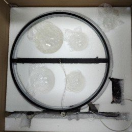 Luminária pendente moderna com lustre de vidro bolha