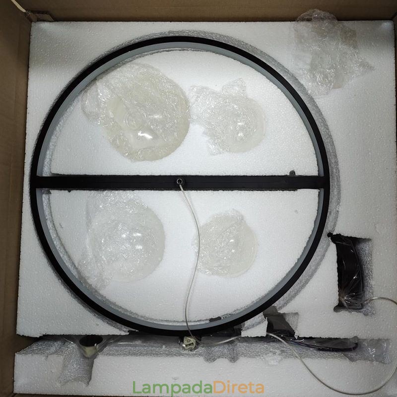Luminária pendente moderna com lustre de vidro bolha