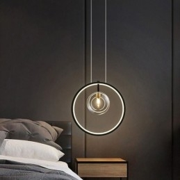 Lustre nórdico de vidro com bolhas em formato de círculo, luminária moderna para sala de estar
