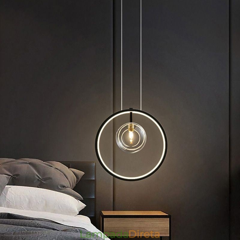 Lustre nórdico de vidro com bolhas em formato de círculo, luminária moderna para sala de estar