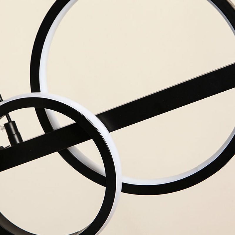 Moderno Vidro Bolha Pendente Luz Preto Longo Suporte Lâmpadas
