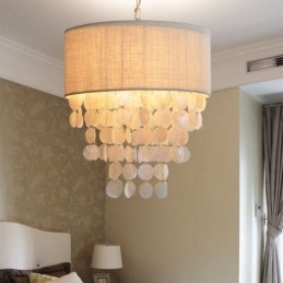 Luminária pendente contemporânea Jellyfish Shells Lighting com abajur cilíndrico