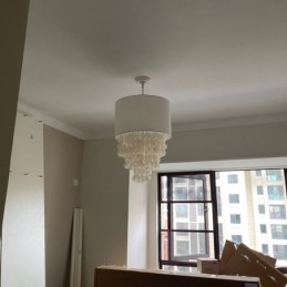 Luminária pendente contemporânea Jellyfish Shells Lighting com abajur cilíndrico