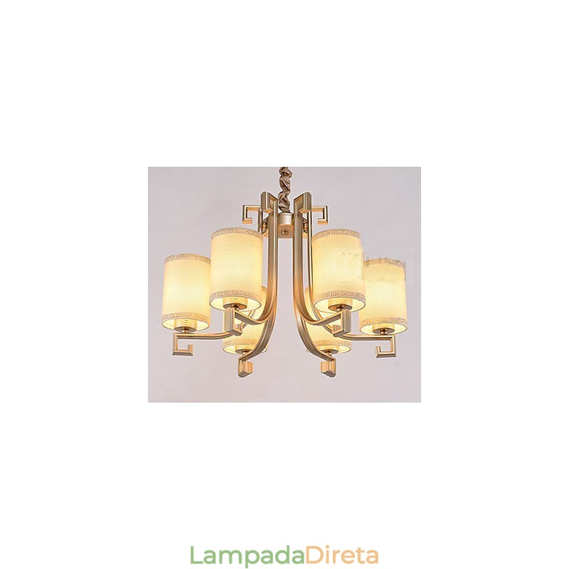 Lustre de estilo chinês Ferro Cobre Imitação Lâmpadas de Ar