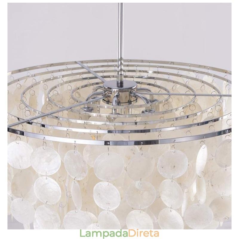Luminária pendente europeia em concha Luminária pendente contemporânea