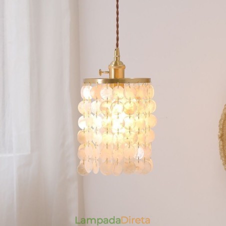 Lustre clássico moderno branco concha sombra pingente iluminação lâmpada teto Lustre clássico moderno branco concha sombra pingente iluminação lâmpada teto