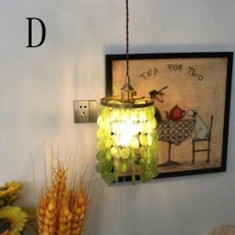 Lustre clássico moderno branco concha sombra pingente iluminação lâmpada teto