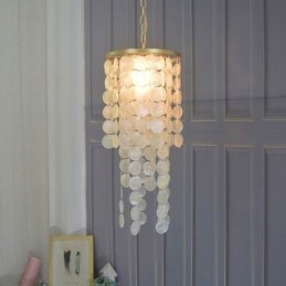 Iluminação de teto suspensa de concha contemporânea