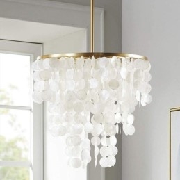 Iluminação de teto suspensa de concha contemporânea