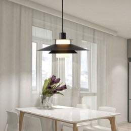Luminária pendente nórdica de alumínio, moderna e minimalista, iluminação de teto